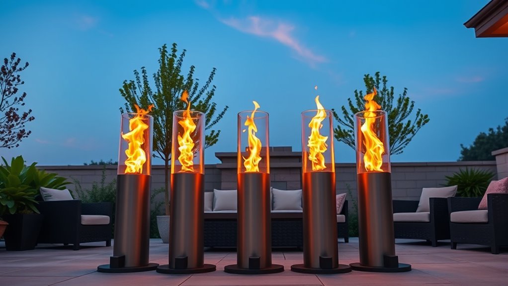 top outdoor propane fire columns