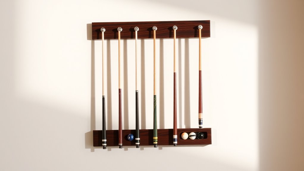 top pool cue wall mounts