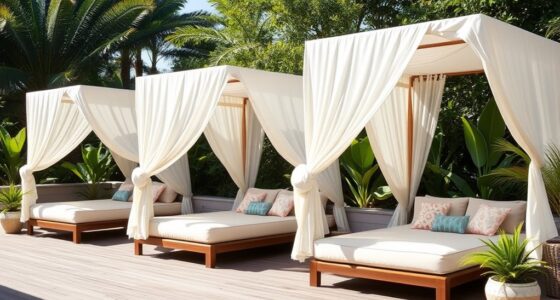 top shade providing patio daybeds