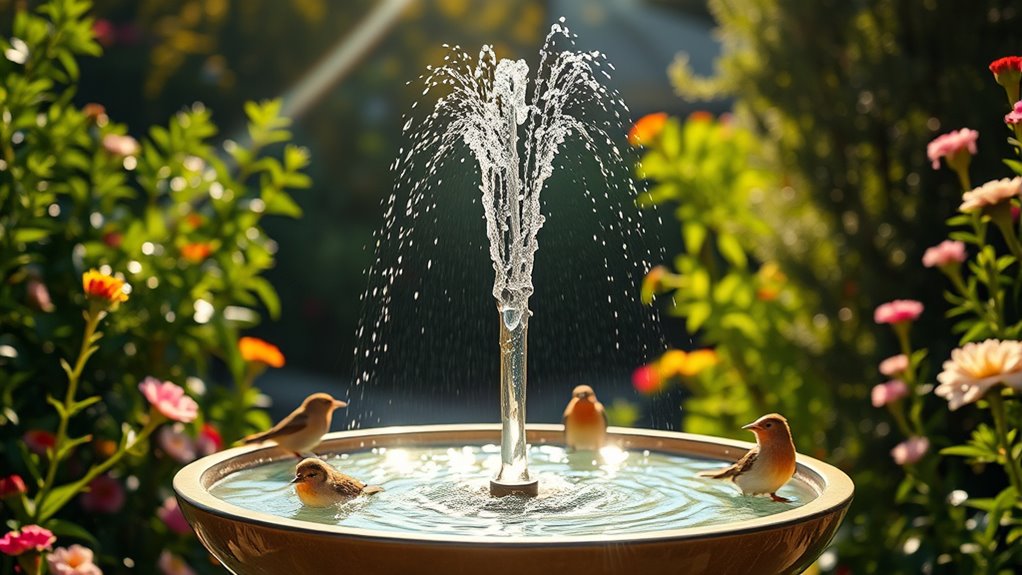 top solar bird bath fountains