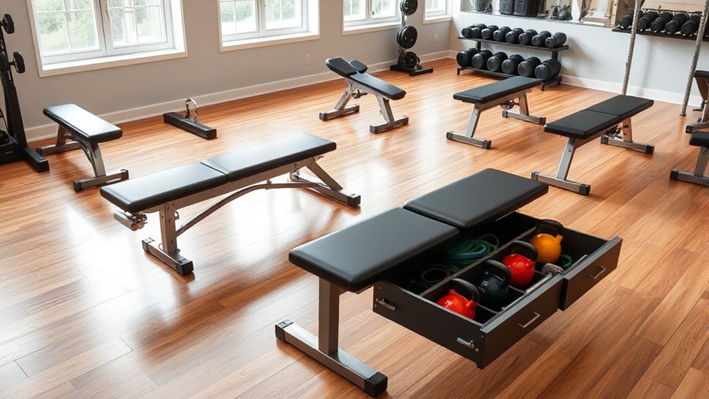 top storage workout benches