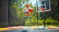 top trampoline basketball hoops