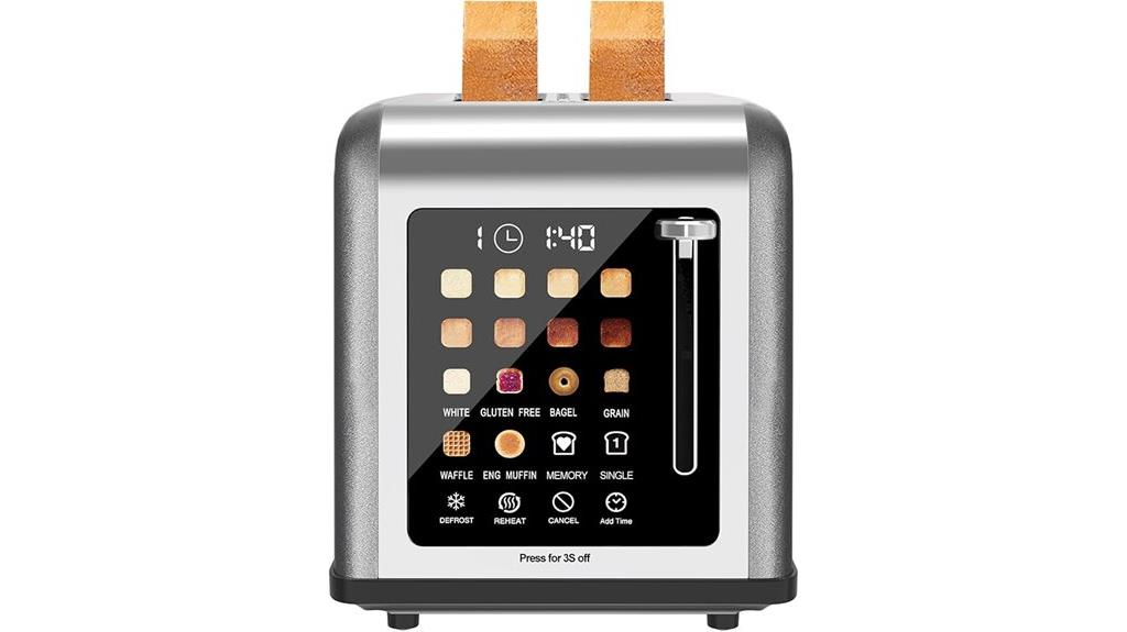 touchscreen stainless steel toaster