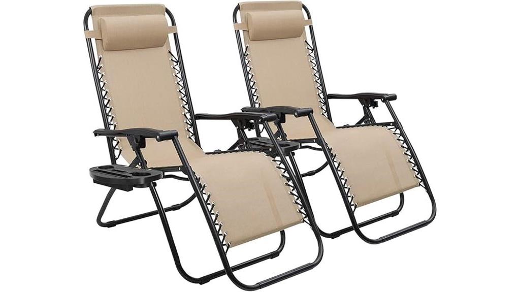 two deluxe zero gravity chairs