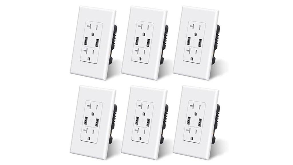 usb wall outlet receptacle