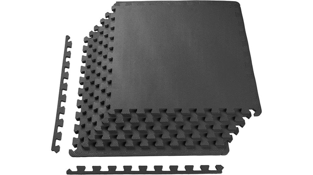 variety of colorful foam mats