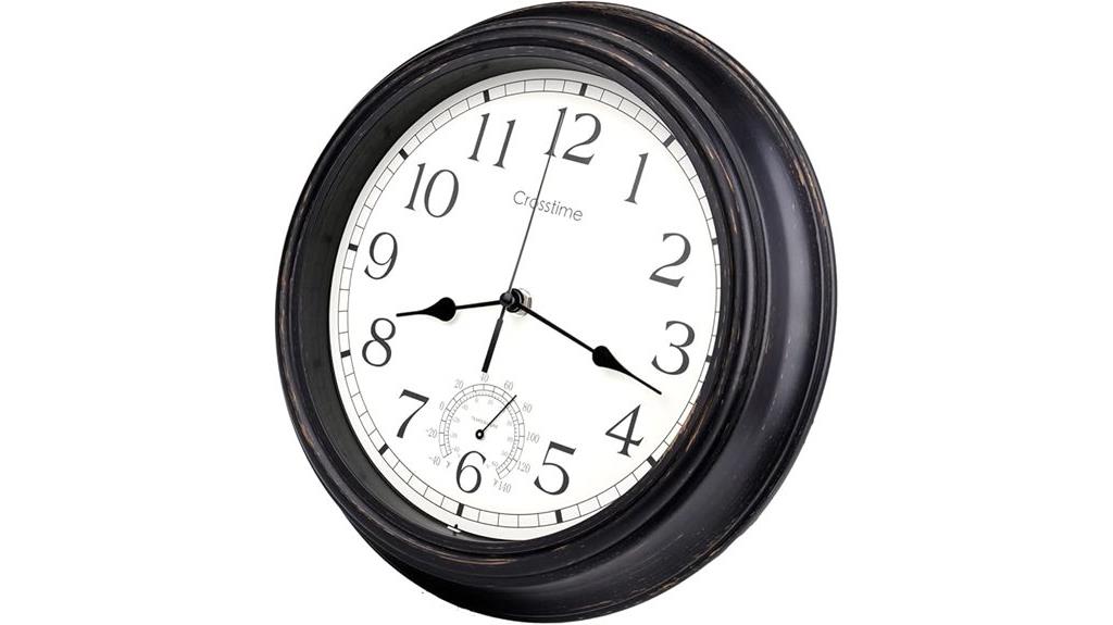 vintage waterproof indoor outdoor clock