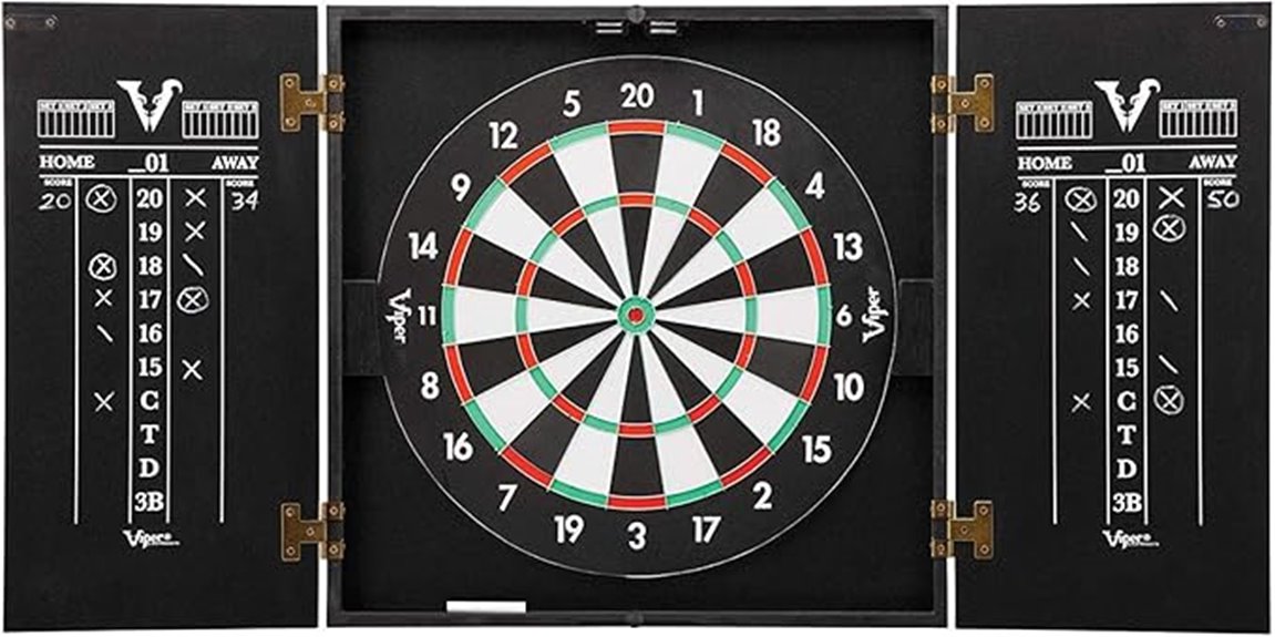 viper dartboard cabinet set