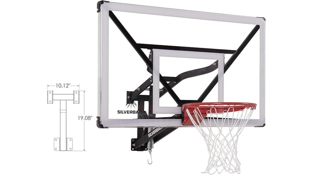 wall mounted adjustable basketball hoop