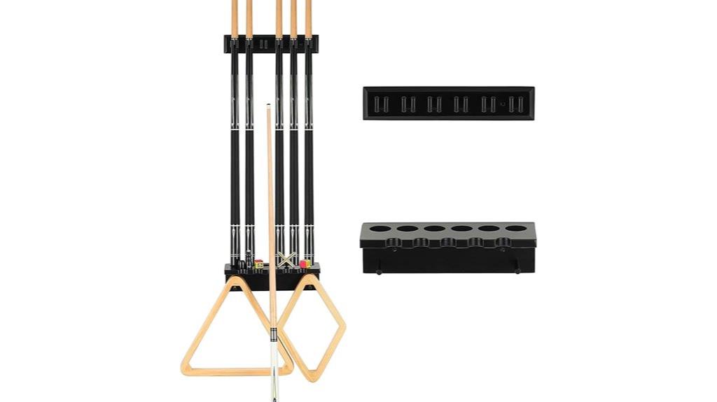 wall mounted billiards cue rack