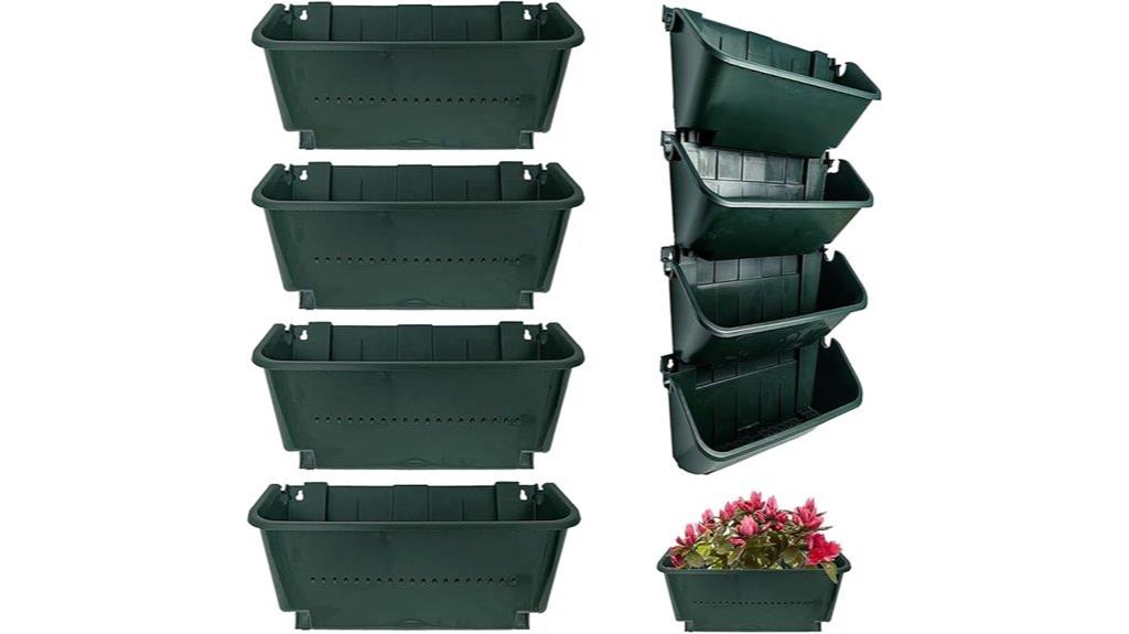wall mounted self watering planters