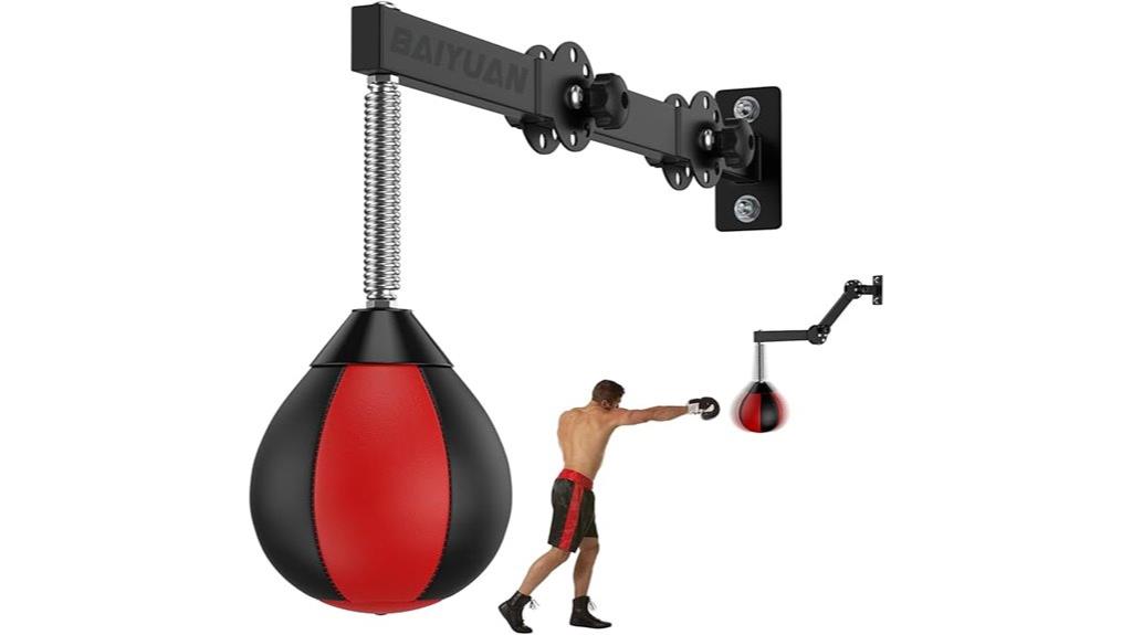 wall mounted speed bag
