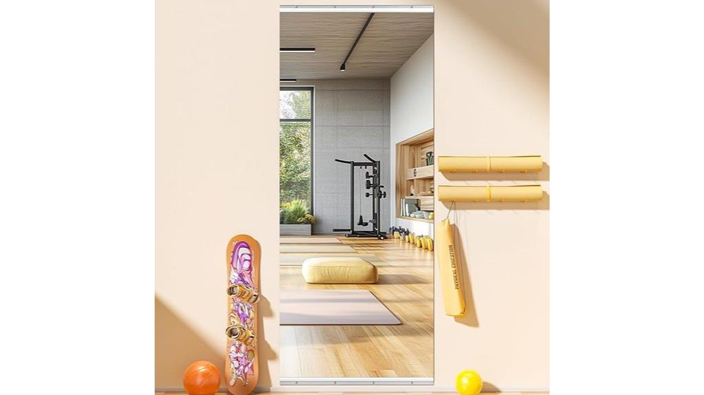 wall mounted tempered glass mirror