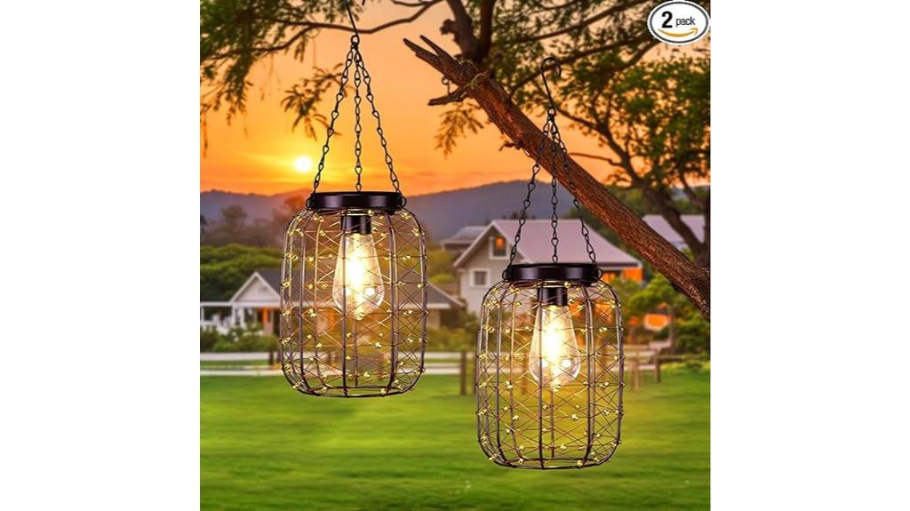 waterproof hanging solar lanterns