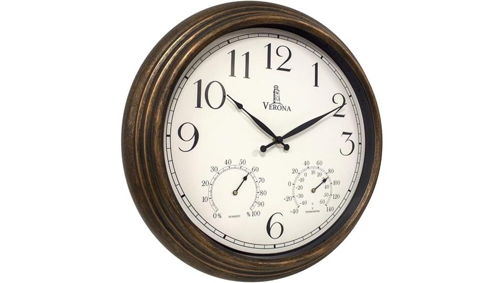 weatherproof clock with sensors