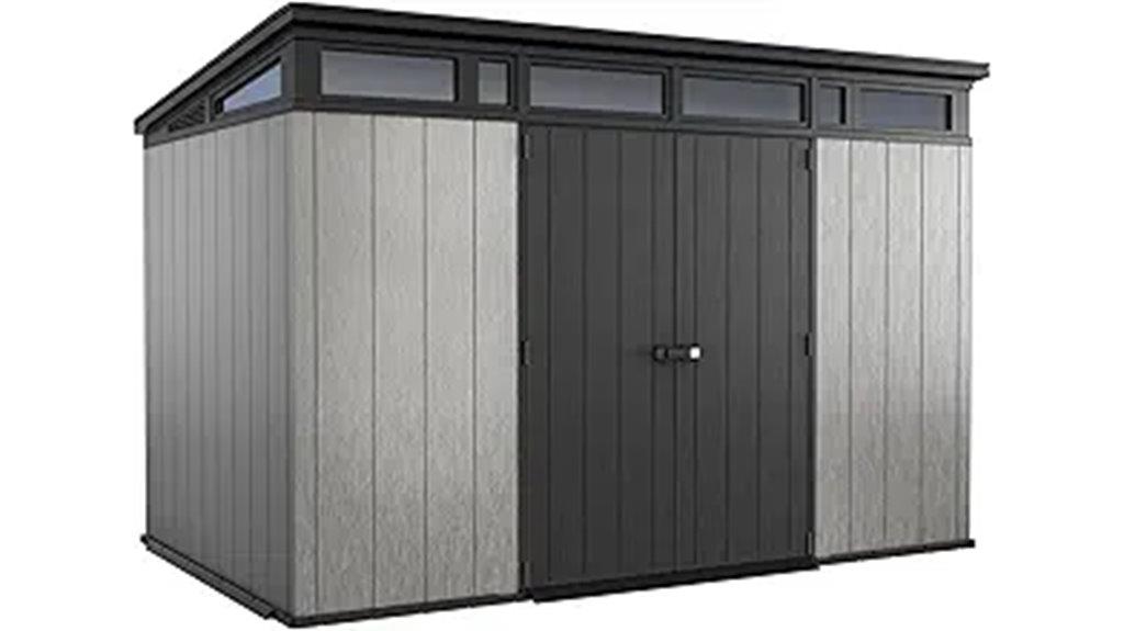weatherproof resin storage shed