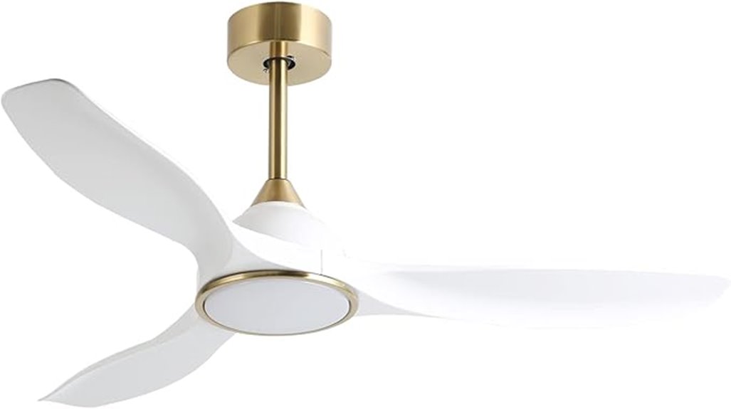 white gold modern fan