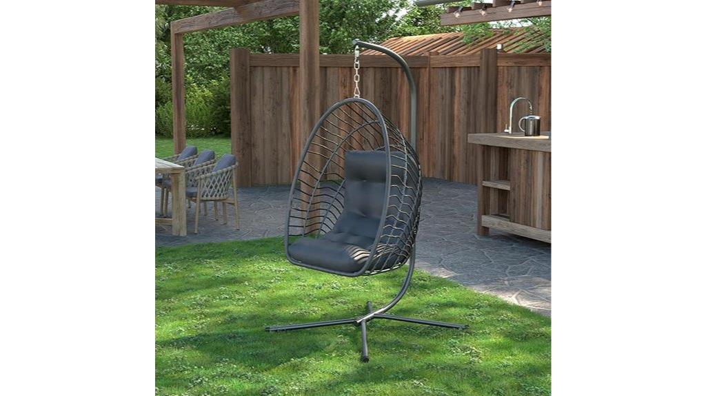 wicker egg swing chair