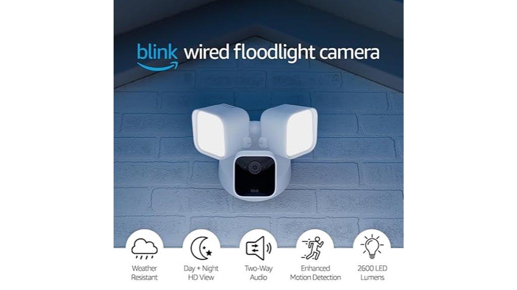 wired hd floodlight security