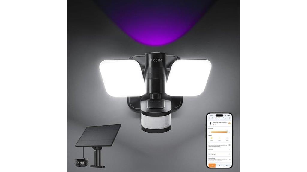 wireless solar motion floodlights