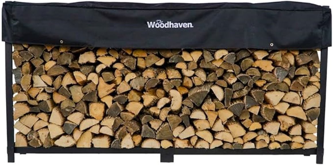 wooden log rack cover