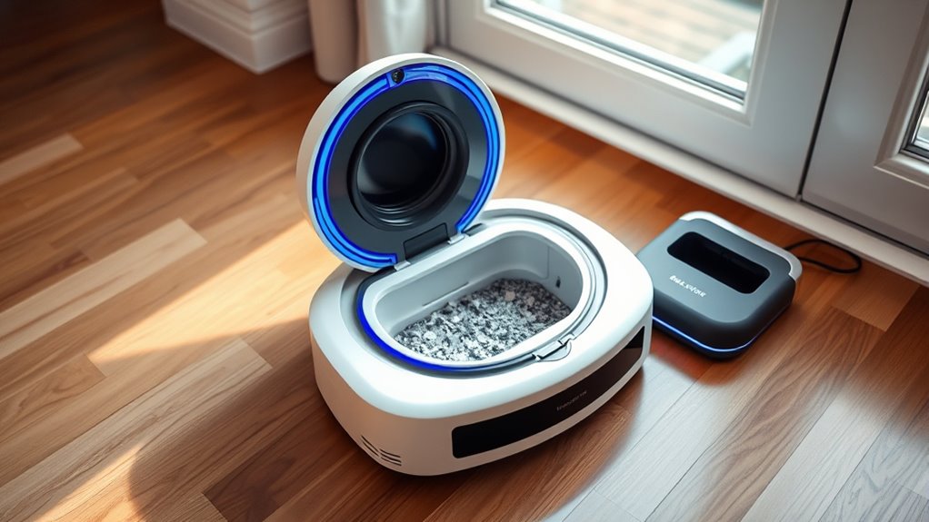 automatic dust disposal feature