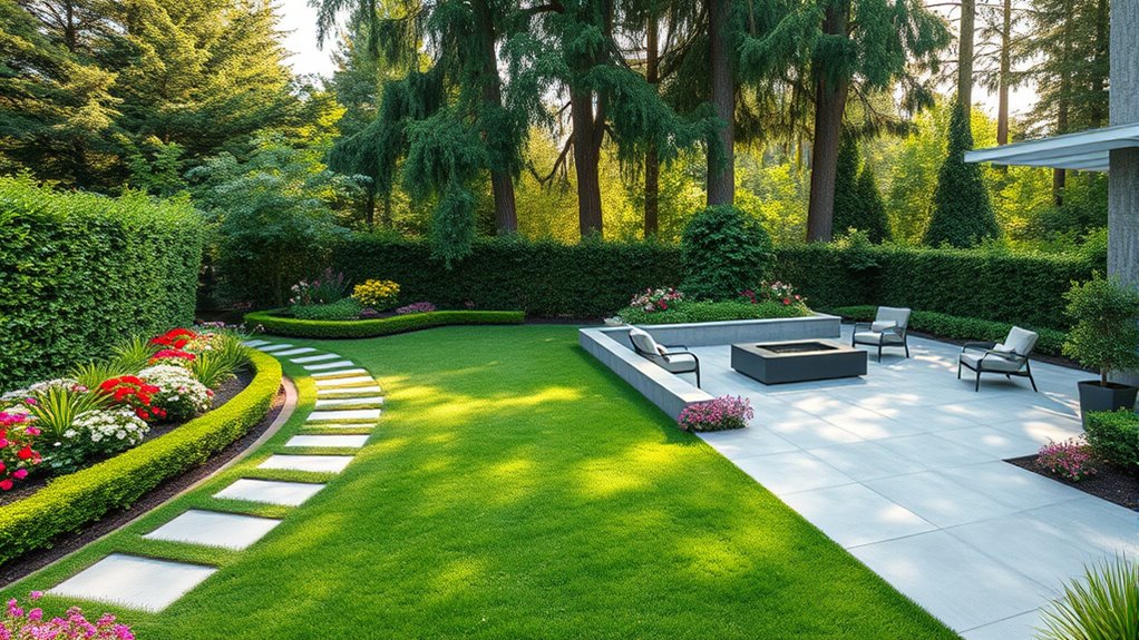 balance landscaping and hardscaping