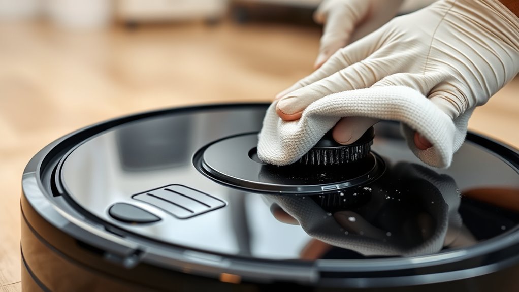 clean sensors and brushes