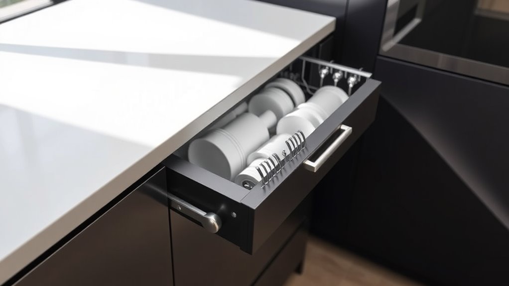 ergonomic space saving dishwasher