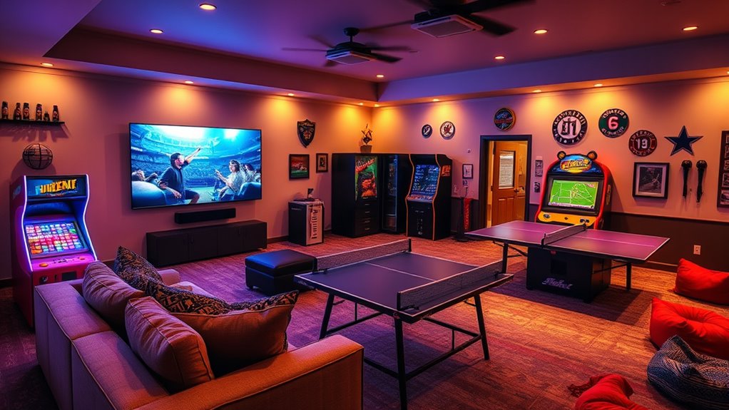 multi use recreation room design