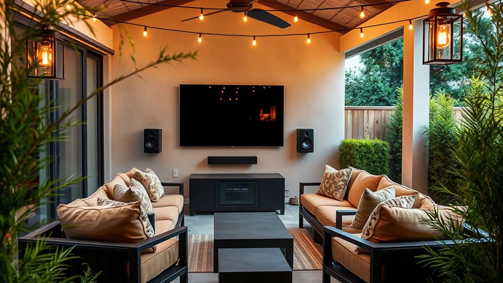 outdoor tv and sound