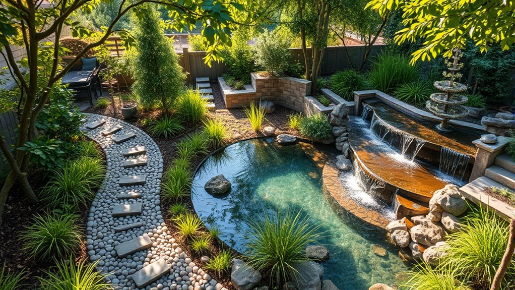 rainwater recycling water features