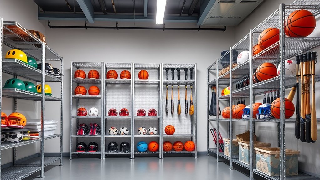 sports equipment storage solutions