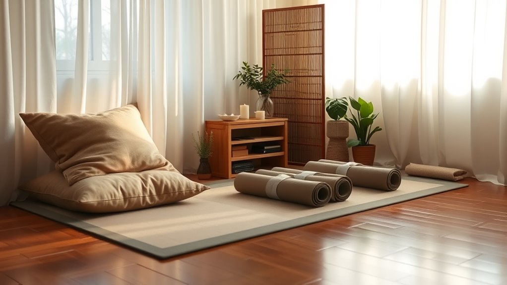 wellness corner with meditation