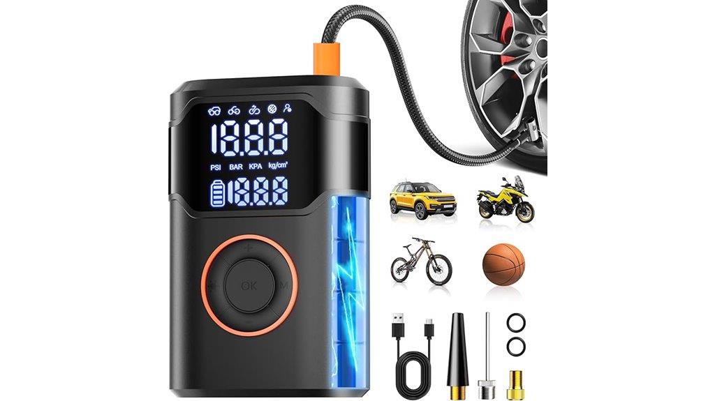 digital tire inflator with auto off