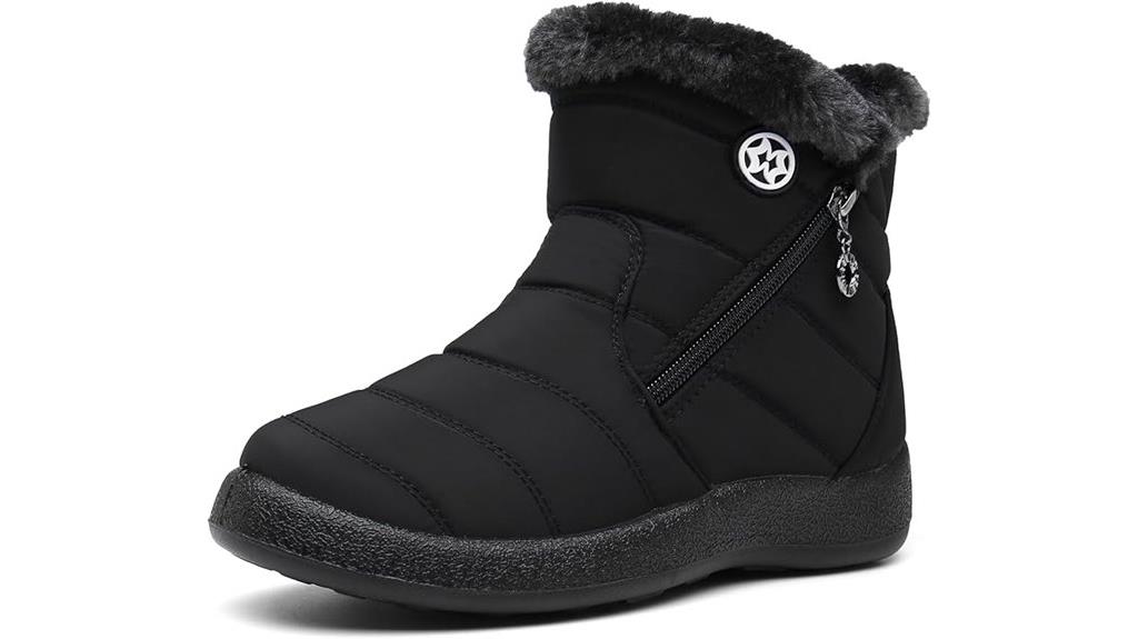 warm fur lined snow boots