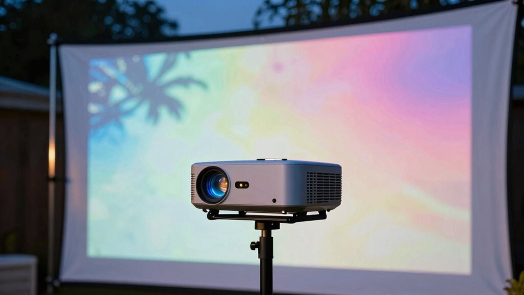 adjust projector brightness carefully
