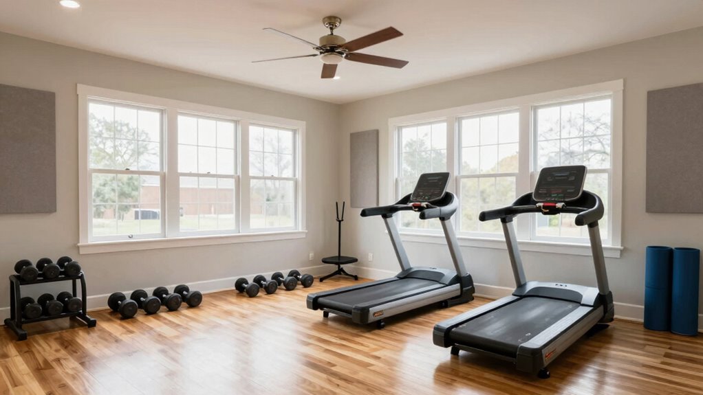 bright ventilated quiet gym