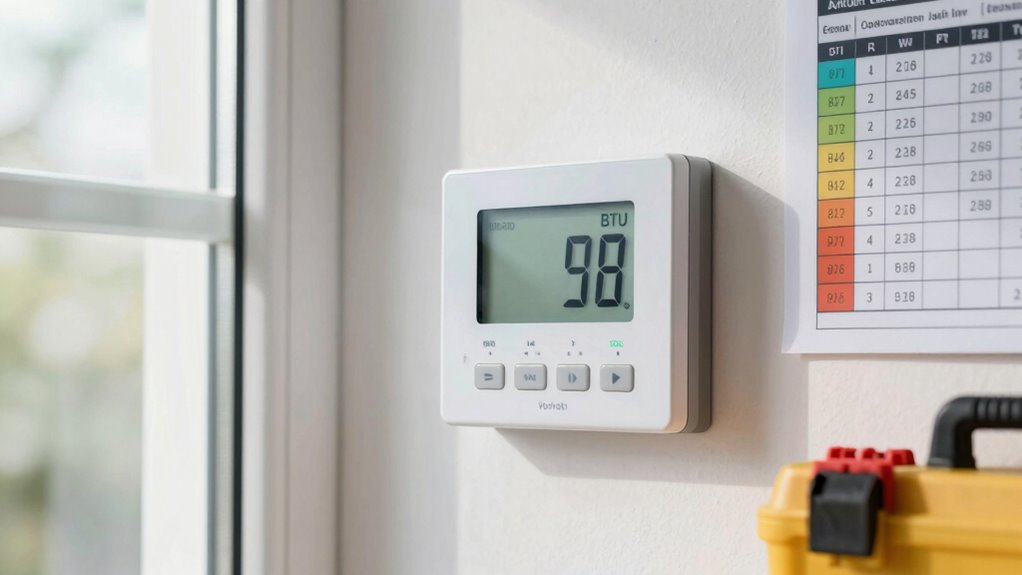 choose correct btu size