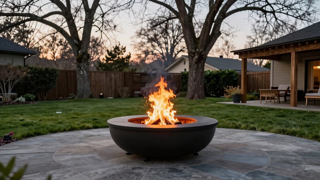 keep fire pit away hazards
