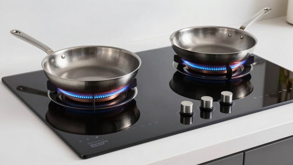 magnetic induction heats cookware