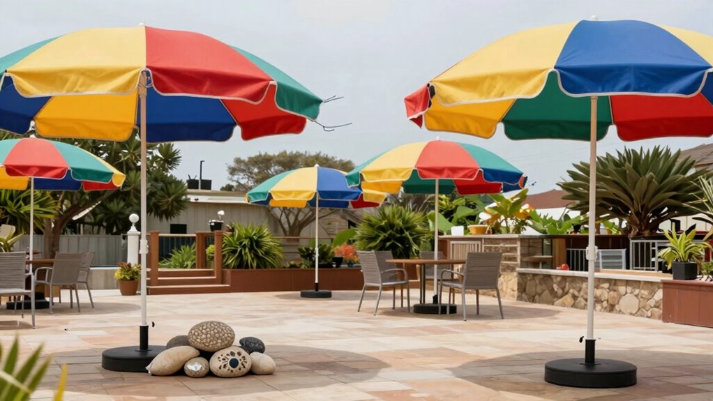 proper umbrella weight distribution