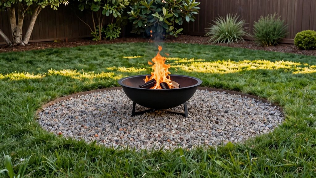 safe fire pit placement