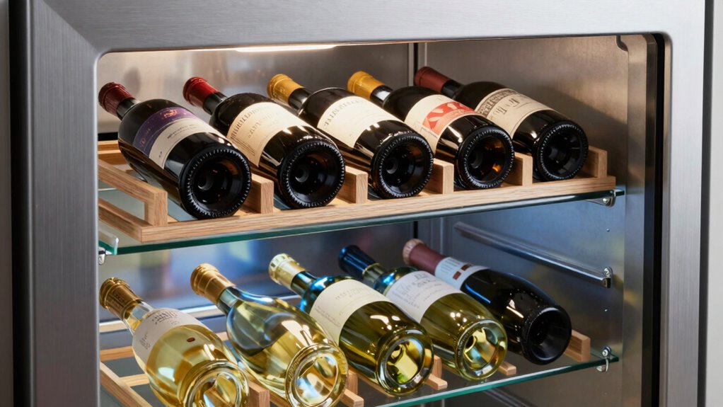 separate wine storage zones