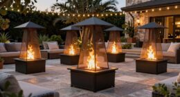 top patio electric fireplaces