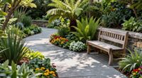 complementary landscaping elements together