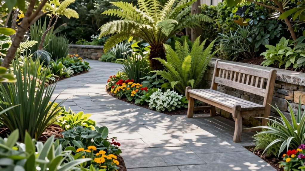 complementary landscaping elements together