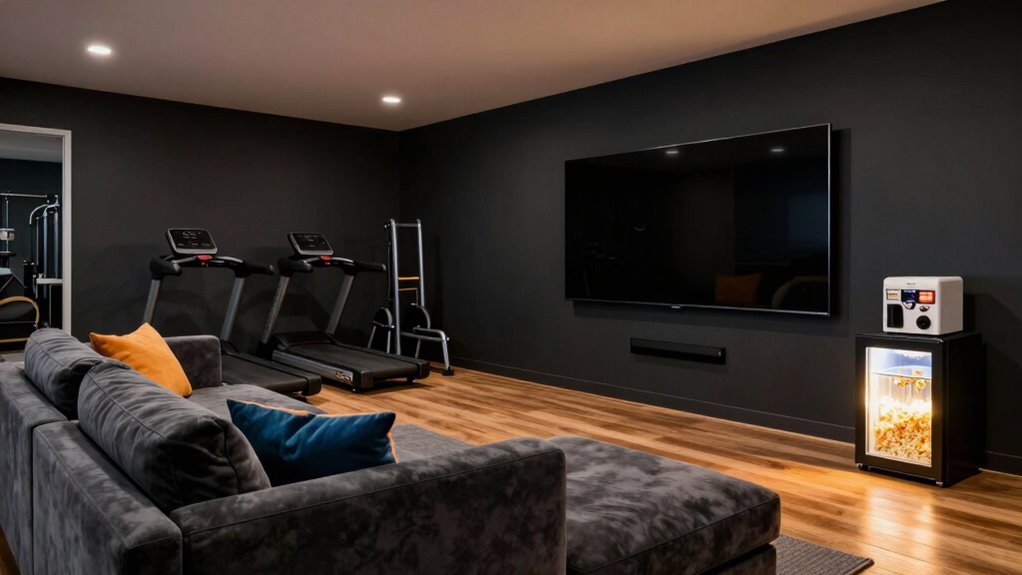 create a multimedia fitness space