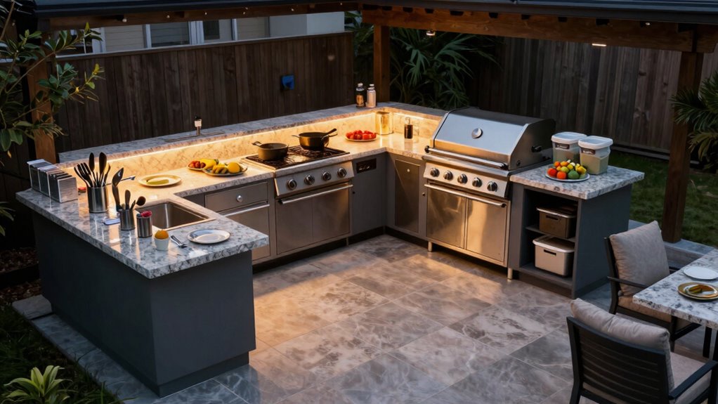 efficient outdoor kitchen design