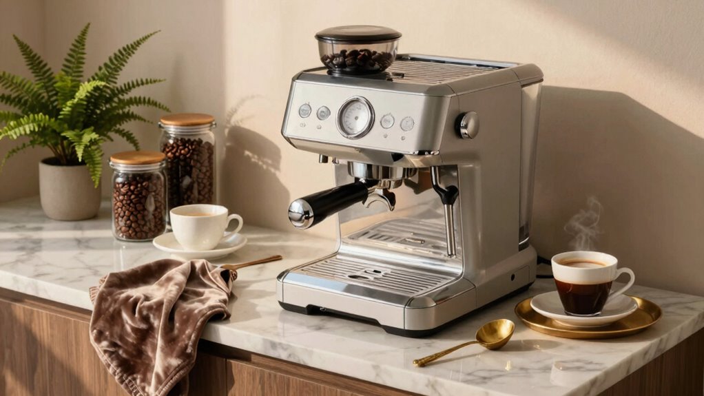 elegant home coffee setup